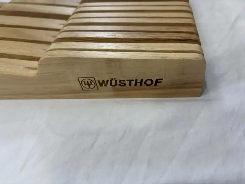 WUSTHOF In Drawer Knife Organizer Holder 14 Knife Slot Storage Wooden Block Tray